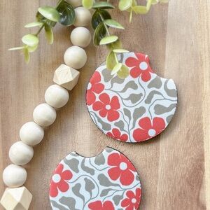 Retro Floral Car Coasters